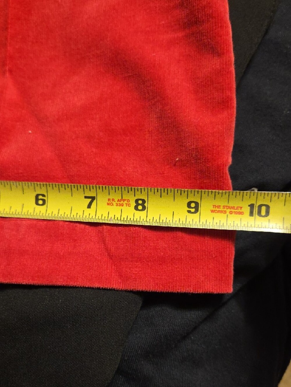 Express Slim Flared Leg Corduroy Jeans in Red - Picture 11 of 12